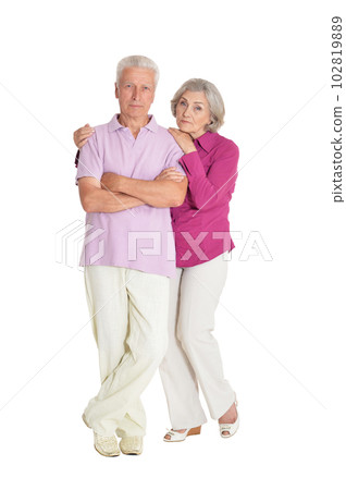 Portrait of sad senior couple isolated Portrait of sad senior couple isolated 102819889