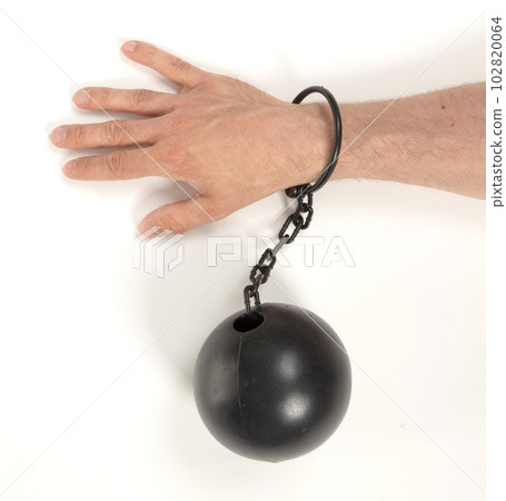 Heavy looking ball with cuff chain for prisoners Heavy looking ball with cuff chain for prisoners 102820064