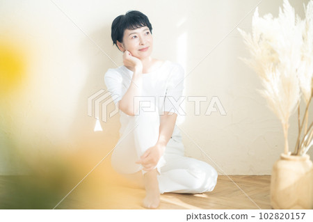 Beauty image of a middle-aged woman enjoying life Beauty image of a middle-aged woman enjoying life 102820157