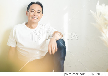 Lively middle man enjoying life Lively middle man enjoying life 102820158