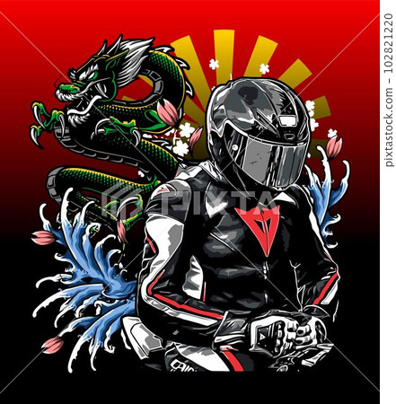 a rider with dragon and water background a rider with dragon and water background 102821220