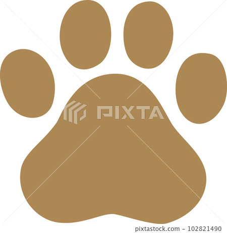 Brown animal footprints Brown animal footprints 102821490