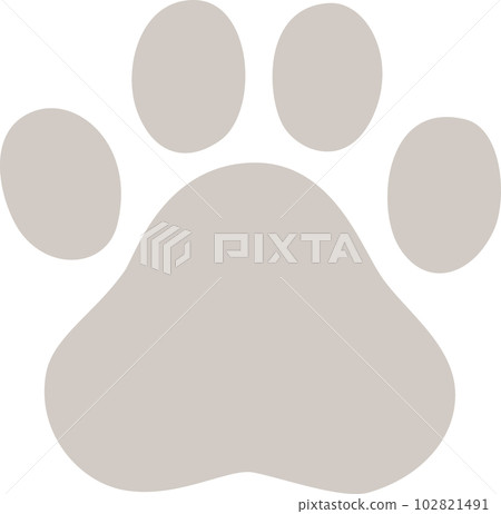 Gray dog footprints Gray dog footprints 102821491
