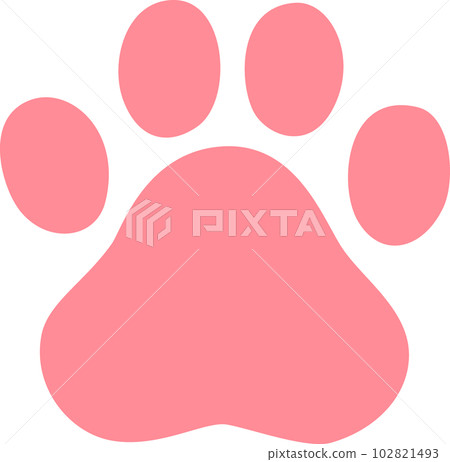 粉紅色的動物腳印 粉紅色的動物腳印 102821493