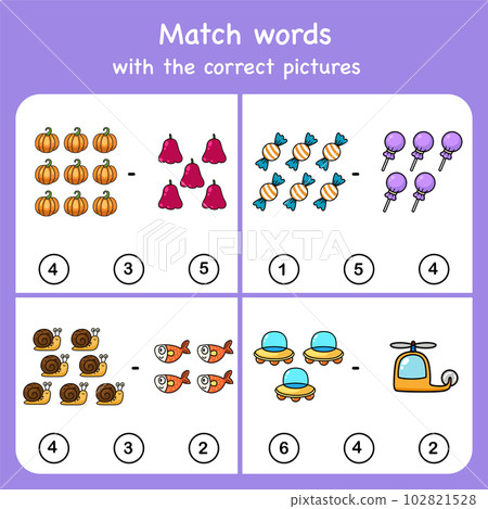 match words with pictures. Educational worksheet for preschool match words with pictures. Educational worksheet for preschool 102821528