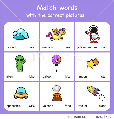match words with pictures. Educational worksheet for preschool match words with pictures. Educational worksheet for preschool 102821529