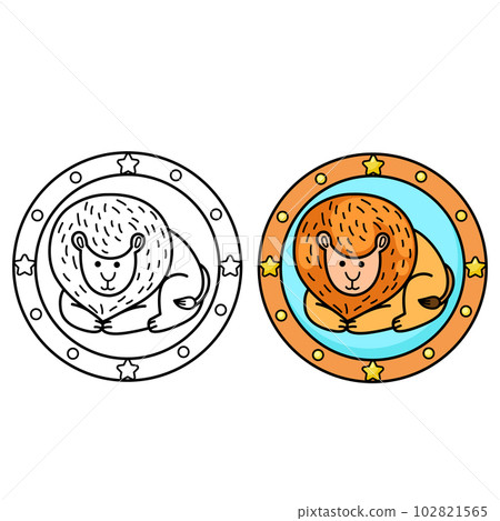 Leo sign zodiac vector illustration Leo sign zodiac vector illustration 102821565