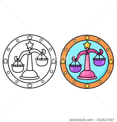 Libra sign zodiac vector illustration Libra sign zodiac vector illustration 102821567