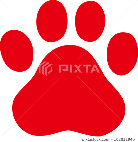 深紅色的狗腳印 102821940