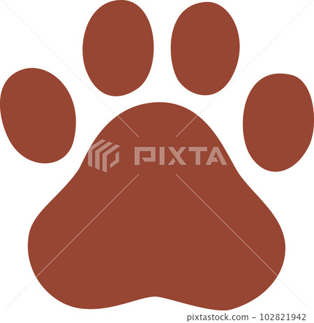 棕色動物腳印 102821942