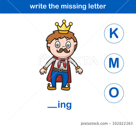 write the missing letter,illustration, vector write the missing letter,illustration, vector 102822163