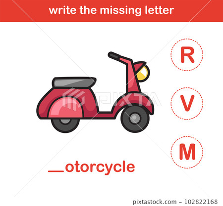 write the missing letter,illustration, vector write the missing letter,illustration, vector 102822168