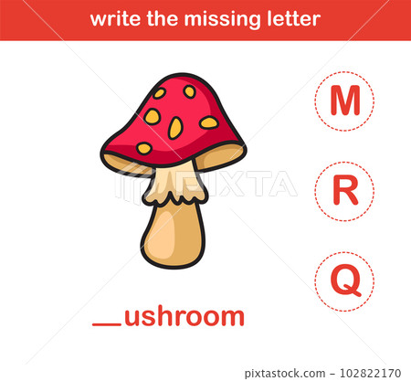 write the missing letter,illustration, vector write the missing letter,illustration, vector 102822170