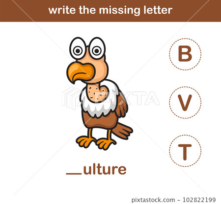 write the missing letter,illustration, vector write the missing letter,illustration, vector 102822199