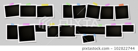 Realistic set of instant photo collage 102822744