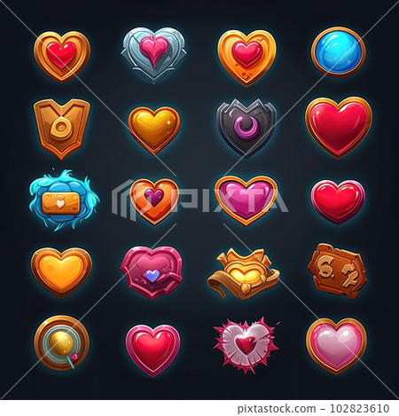 romantic heart game ai generated romantic heart game ai generated 102823610