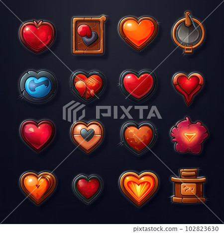 shape heart game ai generated shape heart game ai generated 102823630