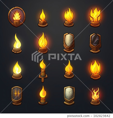hot torch fire game ai generated 102823642