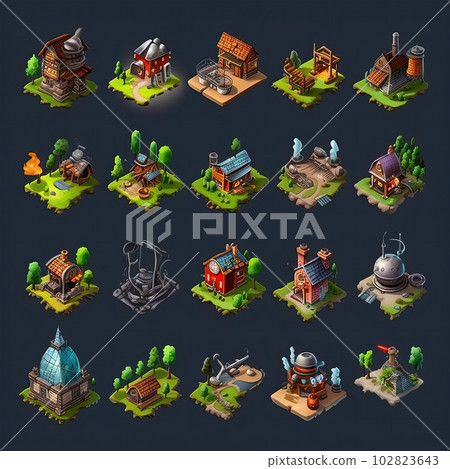 tree land game ai generated 102823643