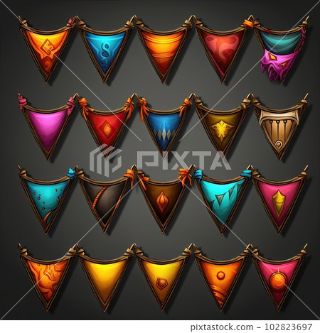 icon pennant flag game ai generated icon pennant flag game ai generated 102823697