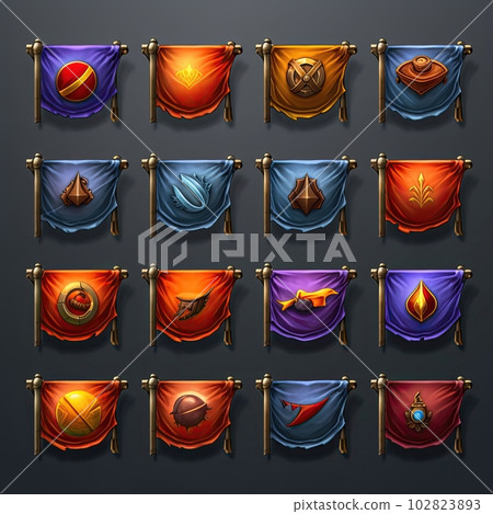 sign pennant flag game ai generated 102823893