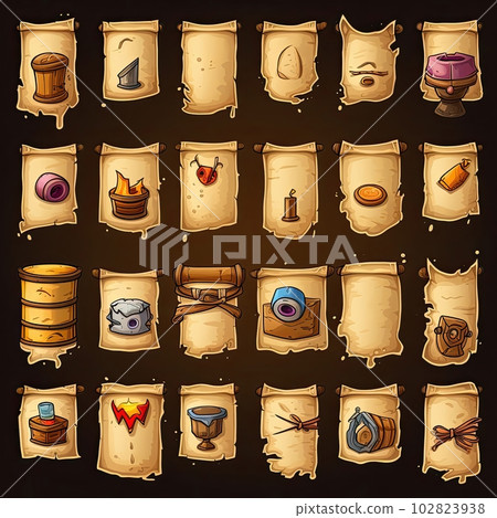 paper papyrus scroll game ai generated 102823938