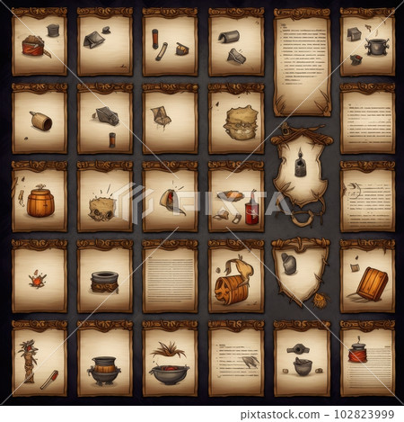 old papyrus scroll game ai generated 102823999
