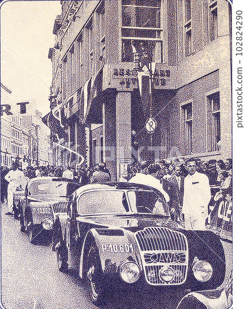 Old car - Jawa 750 from money Old car - Jawa 750 from money 102824290