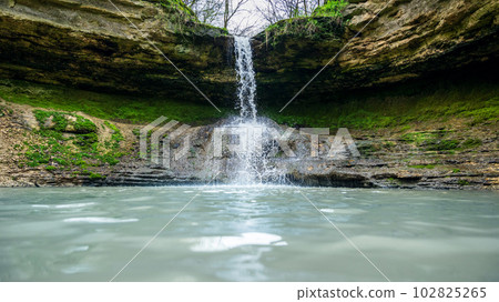 View of waterfall in Saharna Monastery, Moldova 102825265