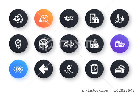 Minimal set of Private payment, Mobile finance and Approved flat icons for web development. Education, Tested stamp, Fireworks icons. Sale bags, Chemistry flask, Cloud download web elements. Vector Minimal set of Private payment, Mobile finance and Approved flat icons for web development. Education, Tested stamp, Fireworks icons. Sale bags, Chemistry flask, Cloud download web elements. Vector 102825645