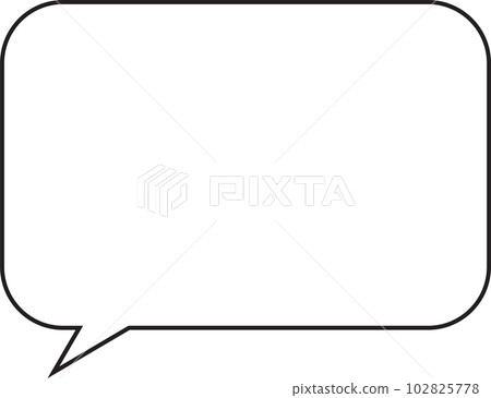 Rounded rectangle callout solid line white paint Rounded rectangle callout solid line white paint 102825778