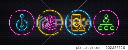 Consolidation, Cyber attack and Scroll down minimal line icons. Neon laser 3d lights. Management icons. For web, application, printing. Strategy, Phone virus, Swipe screen. Agent. Vector Consolidation, Cyber attack and Scroll down minimal line icons. Neon laser 3d lights. Management icons. For web, application, printing. Strategy, Phone virus, Swipe screen. Agent. Vector 102826628