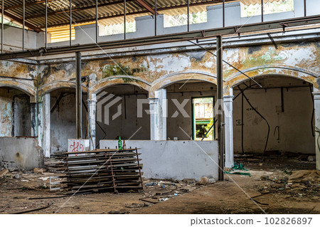 Lost place in Valle de Agaete at Gran Canaria, Canary Islands, Spain. Balneario Berrazales, Botteleria Agua de Agaete 102826897