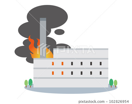 有火的垃圾焚燒爐的插圖 102826954
