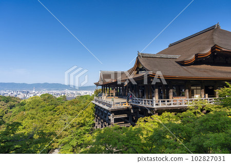 Mt. Otowa in early summer Kiyomizudera main hall and Kyoto city Kyoto city Mt. Otowa in early summer Kiyomizudera main hall and Kyoto city Kyoto city 102827031