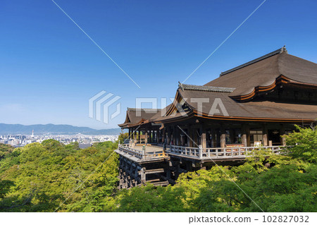 Mt. Otowa in early summer Kiyomizudera main hall and Kyoto city Kyoto city 102827032