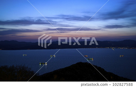 從Mt.函館看的夜視圖 從Mt.函館看的夜視圖 102827588