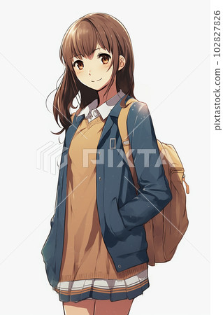 微笑的女學生(生成 ai) 微笑的女學生(生成 ai) 102827826