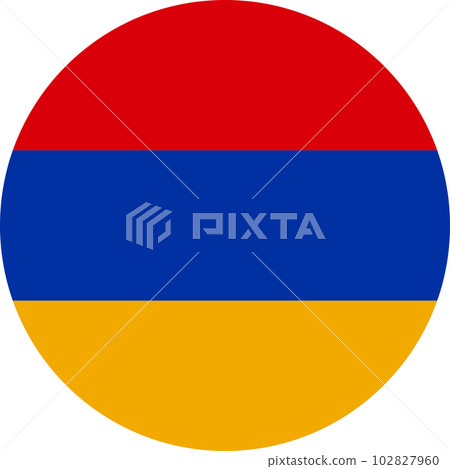 round Armenian flag of Armenia 102827960