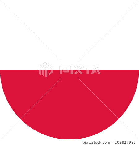 round Polish flag of Poland 102827983