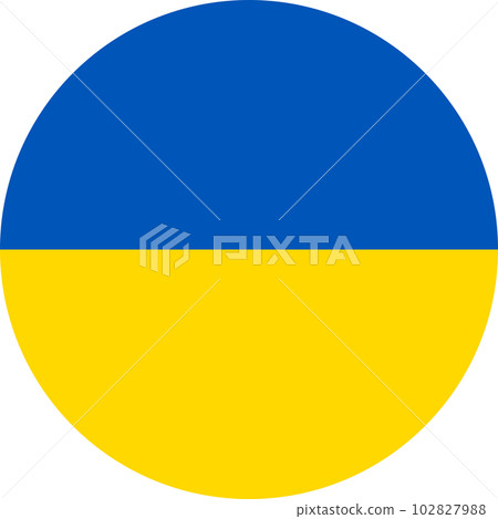 round Ukrainian flag of Ukraine 102827988