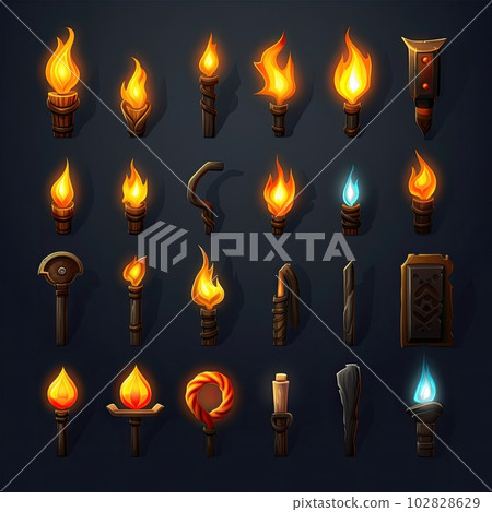 light torch fire game ai generated 102828629