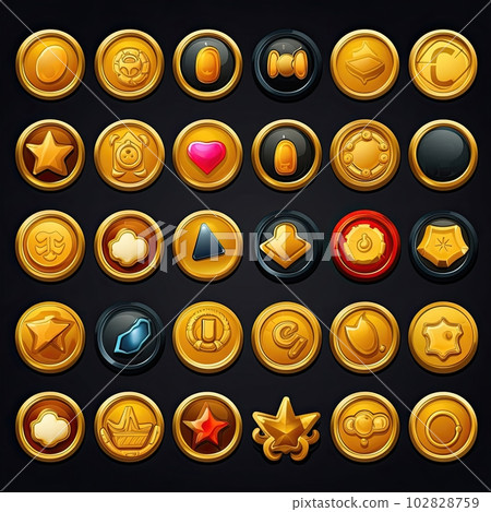 metal gold coin game ai generated 102828759