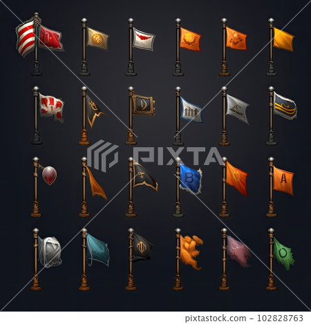 shape flag pole game ai generated shape flag pole game ai generated 102828763