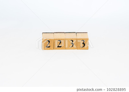Wooden block number 4 digits 2233 Wooden block number 4 digits 2233 102828895
