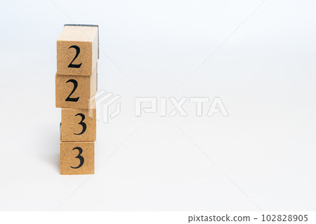 Wooden block number 4 digits 2233 Wooden block number 4 digits 2233 102828905