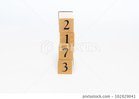 Wooden block number 4 digits 2173 Wooden block number 4 digits 2173 102829041