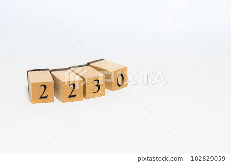 Wooden block number 4 digits 2230 102829059