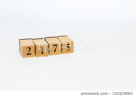 Wooden block number 4 digits 2175 102829065