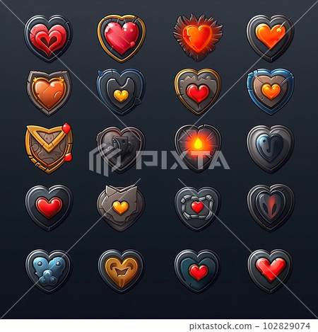 style heart game ai generated style heart game ai generated 102829074